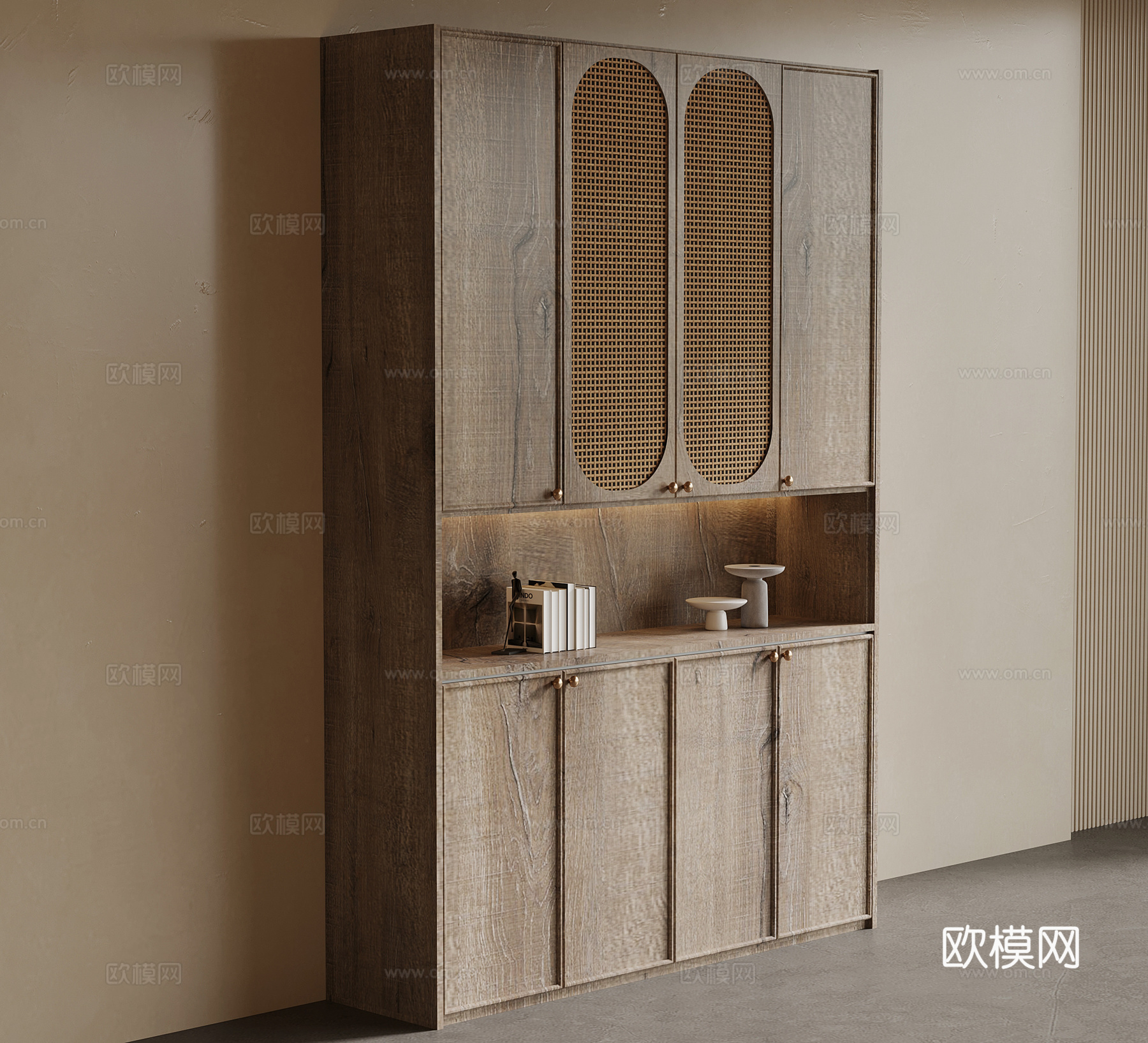 侘寂风鞋柜 入户玄关柜3d模型