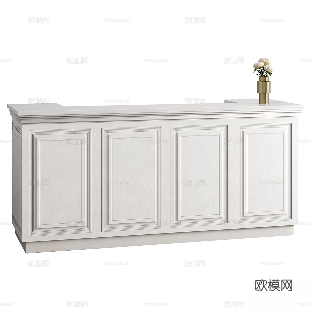 经典接待台3d模型