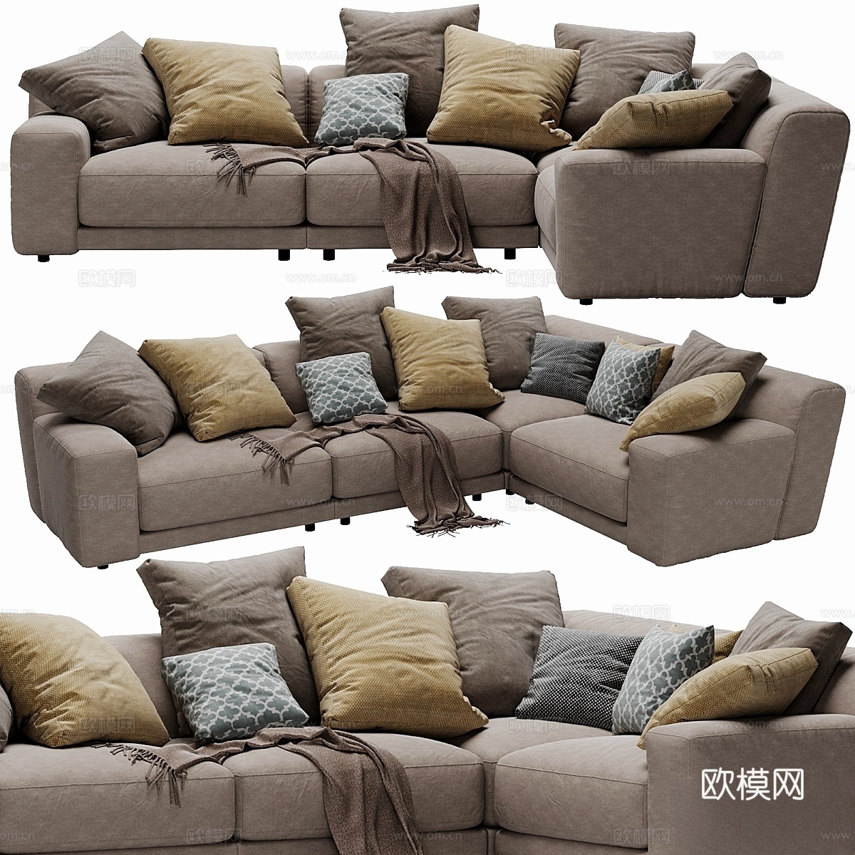 Blanche tutto 组合沙发3d模型下载