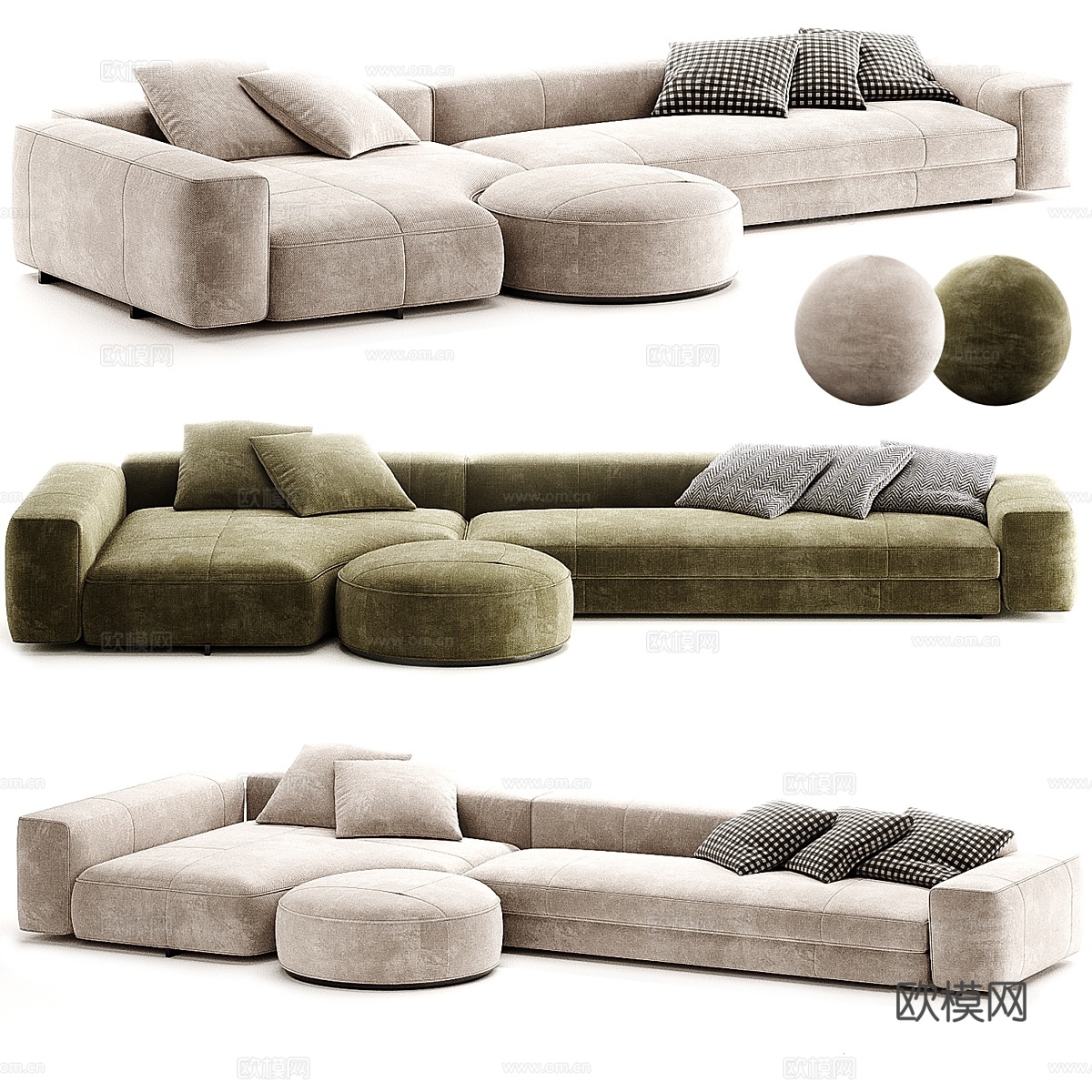 Yves 沙发 By Minotti3d模型
