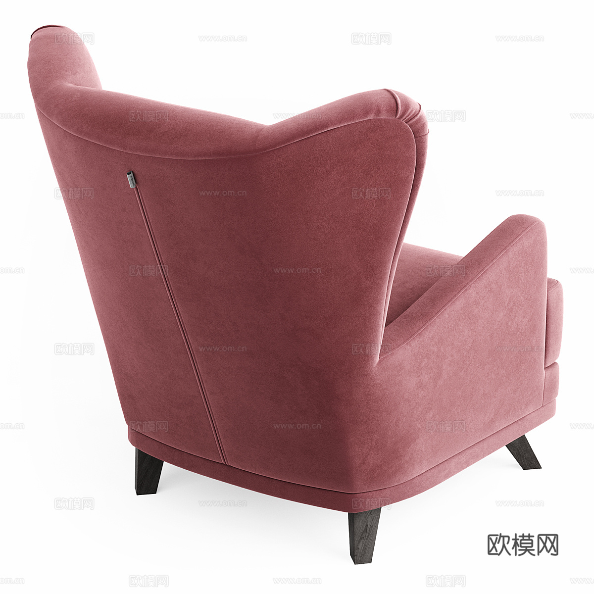 美式布艺扶手椅3d模型