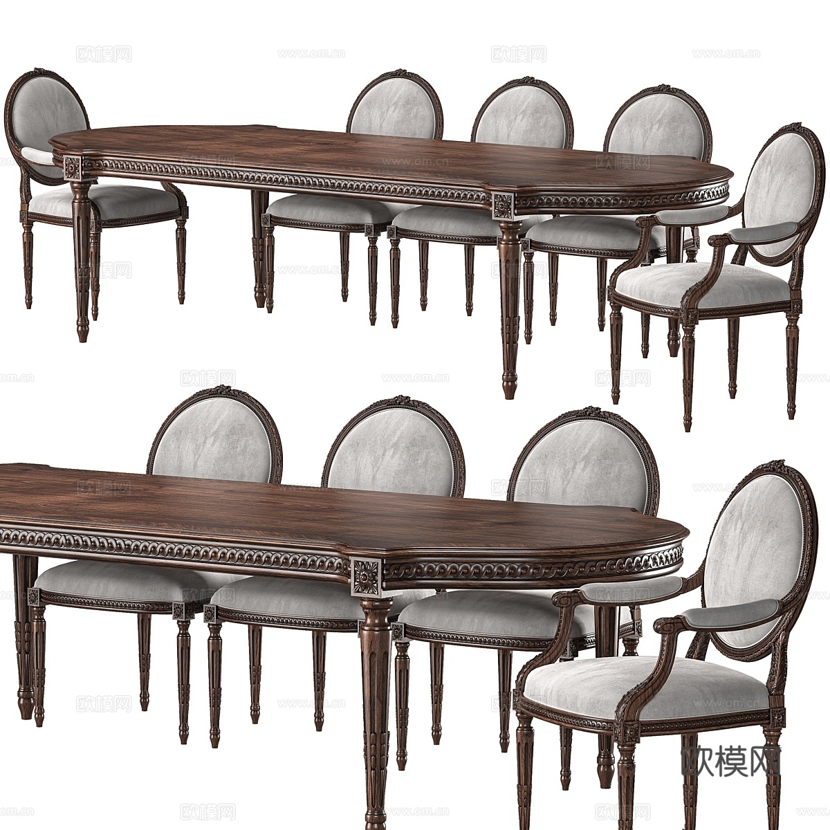 Chairish 路易斯桌椅艺术 56943d模型下载