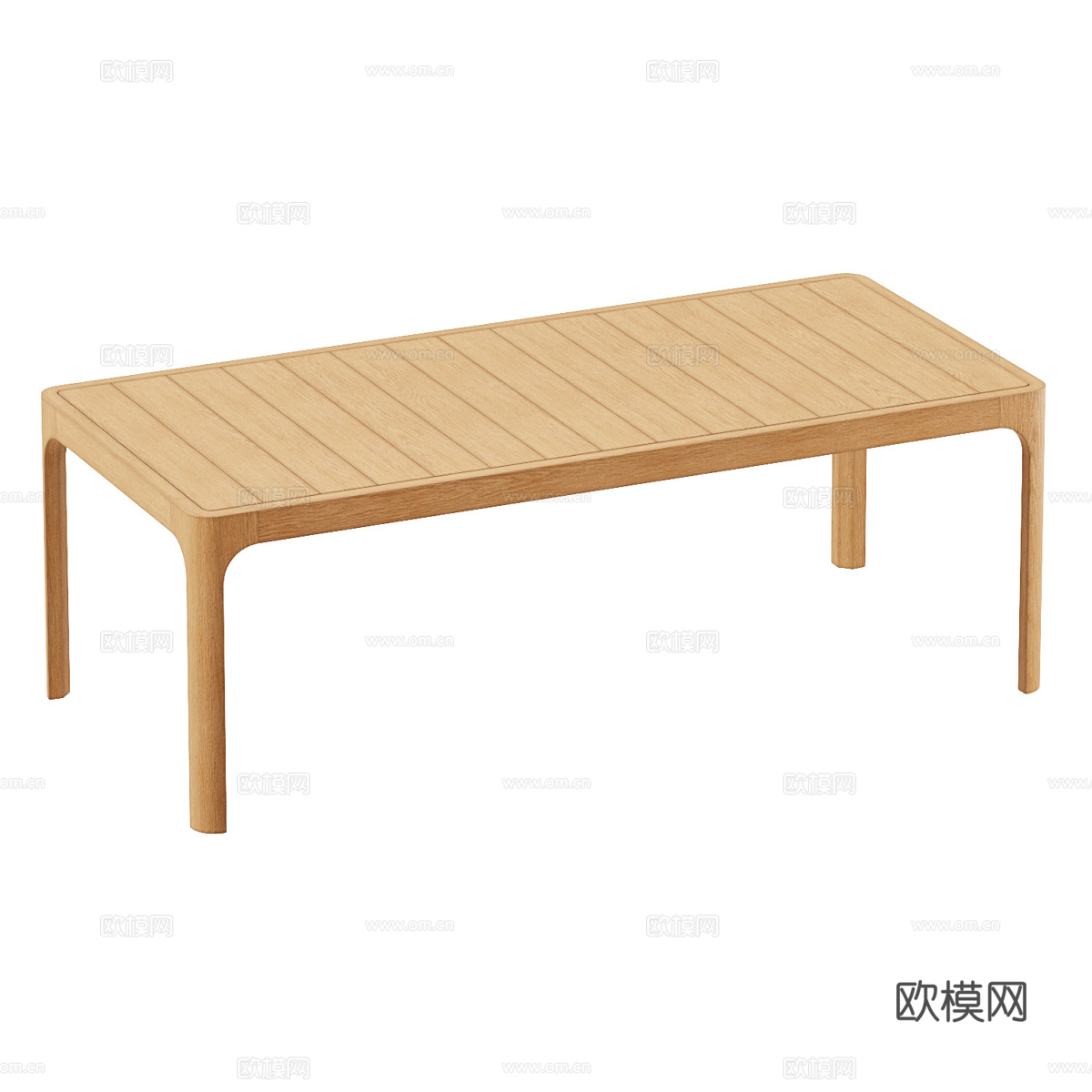 新中式原木风户外餐桌3d模型3d模型