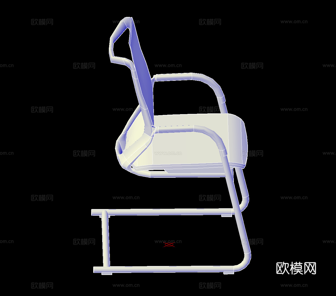 职员椅立体图cad施工图