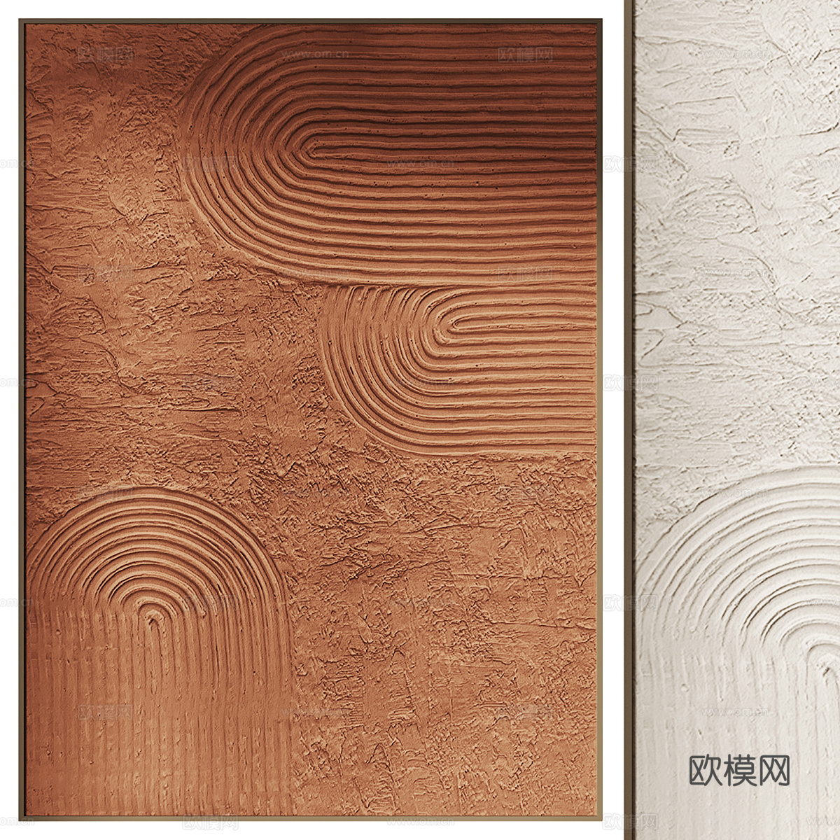 新中式装饰挂画3d模型
