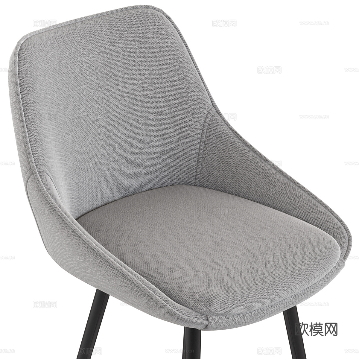 现代意式布艺吧台椅3d模型