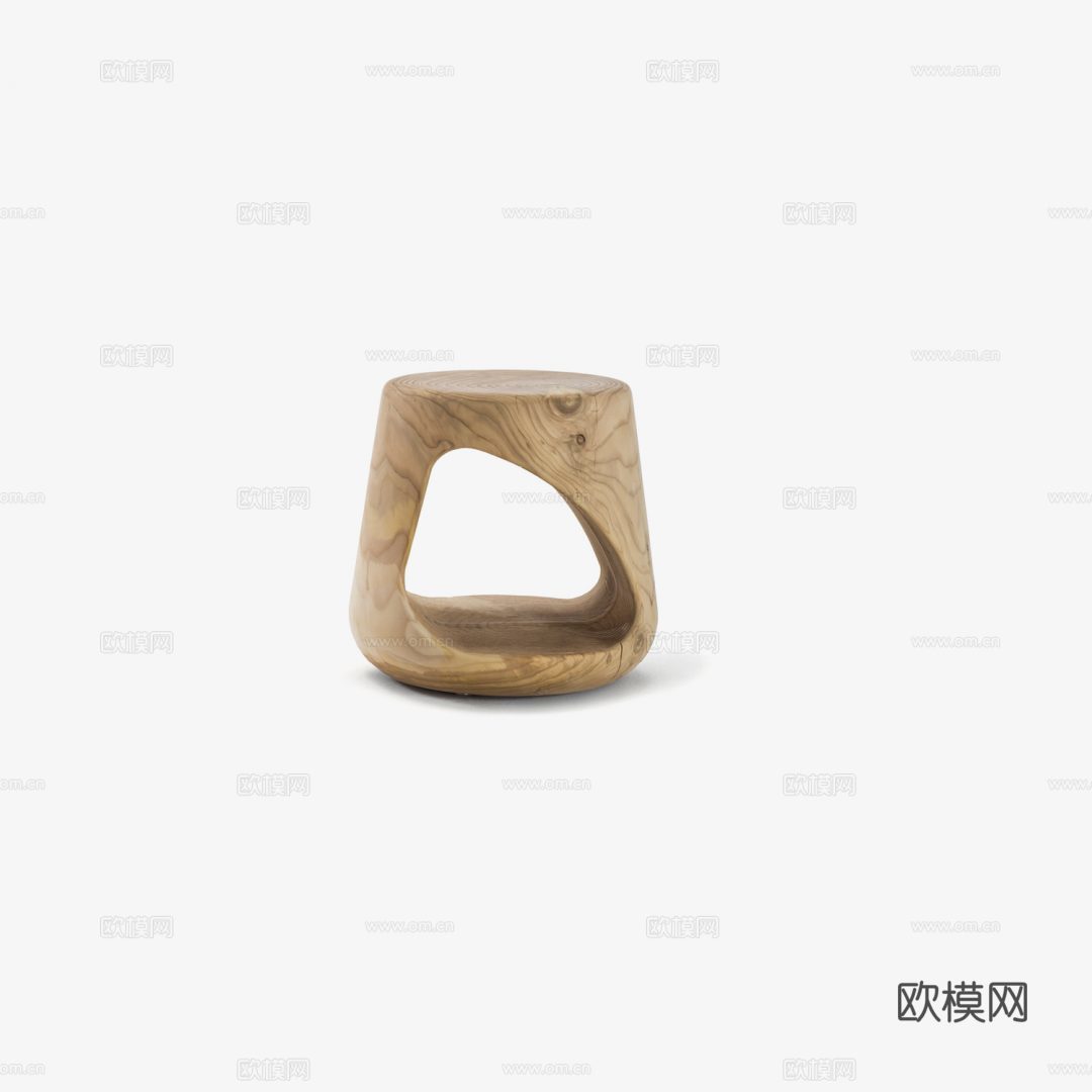 RIVA1920 原木凳 边几3d模型下载（渲染图3）