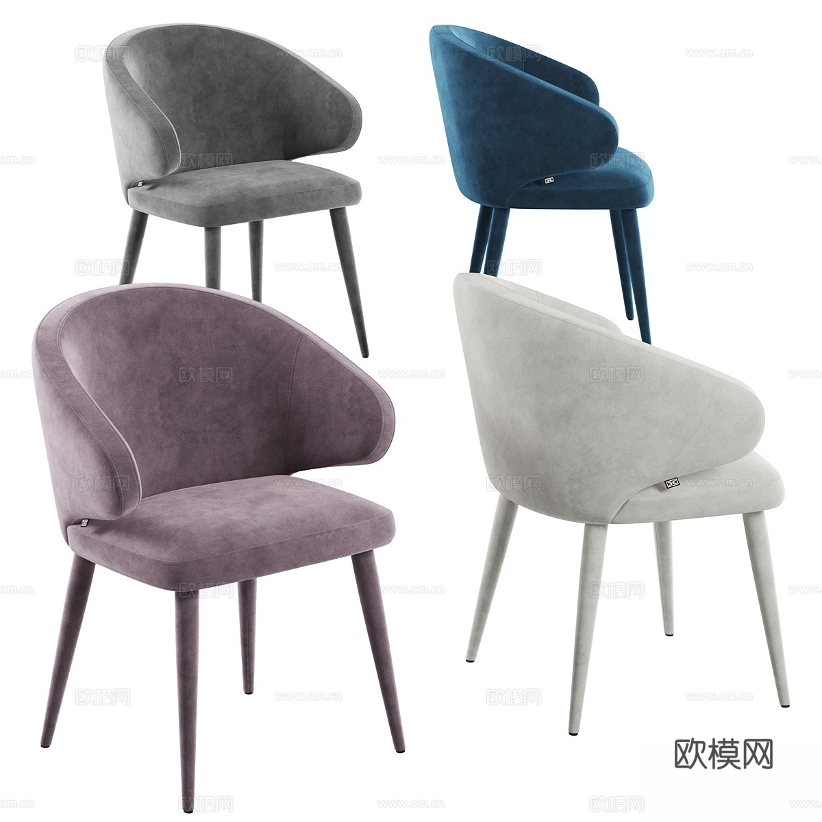 Eichholtz 卡迪纳尔餐椅3d模型
