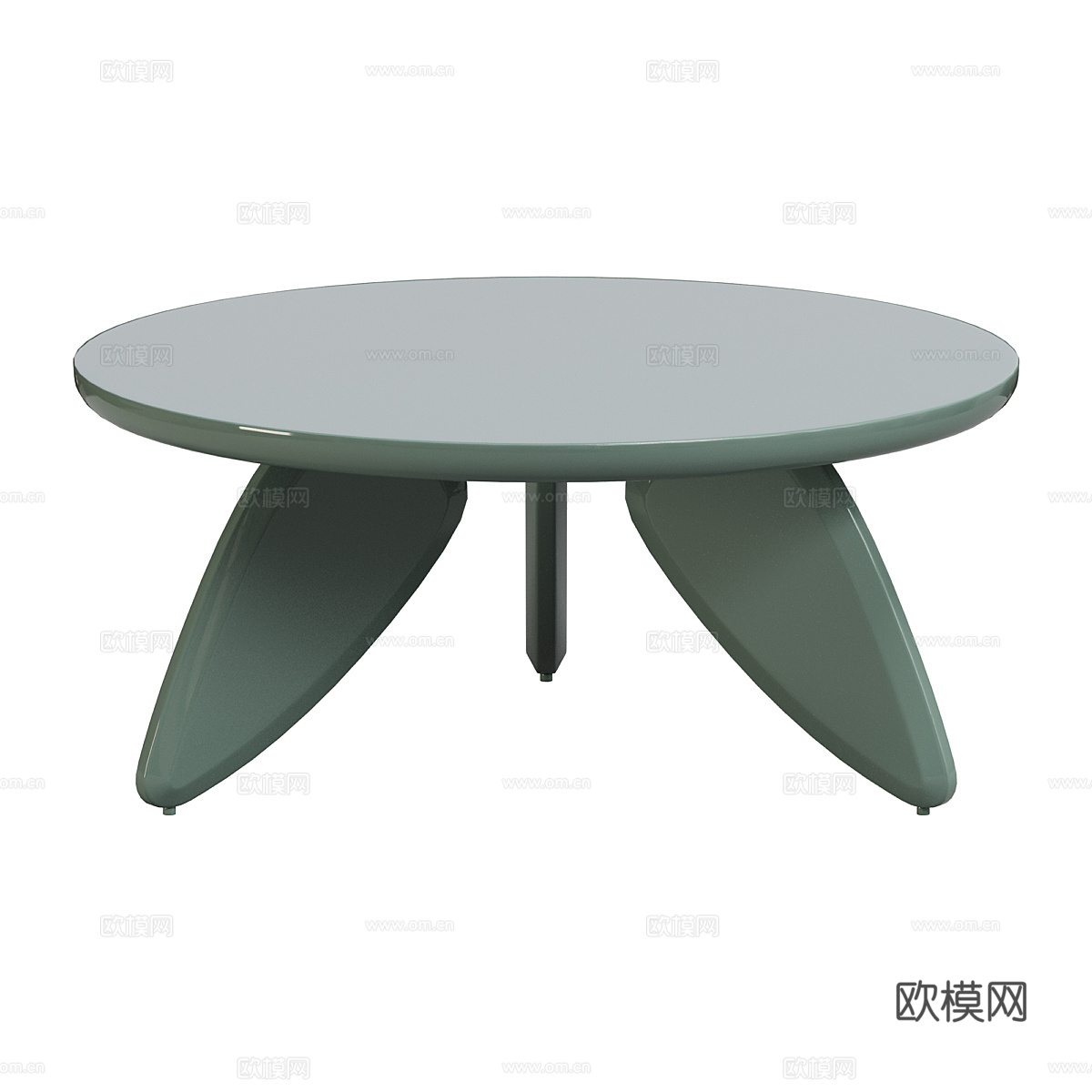 现代意式极简亚克力圆茶几3d模型