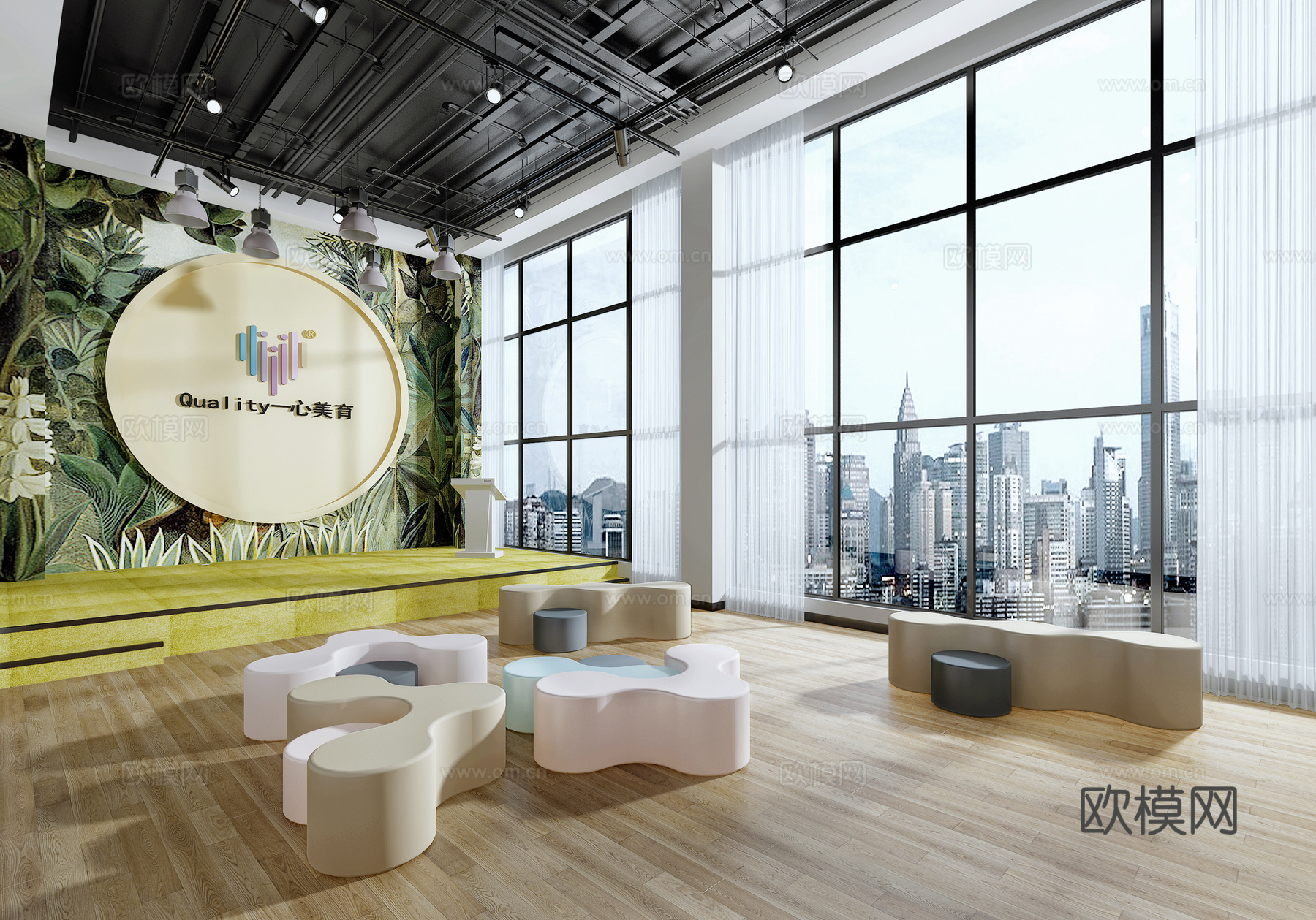 工业风儿童活动室模型3d模型