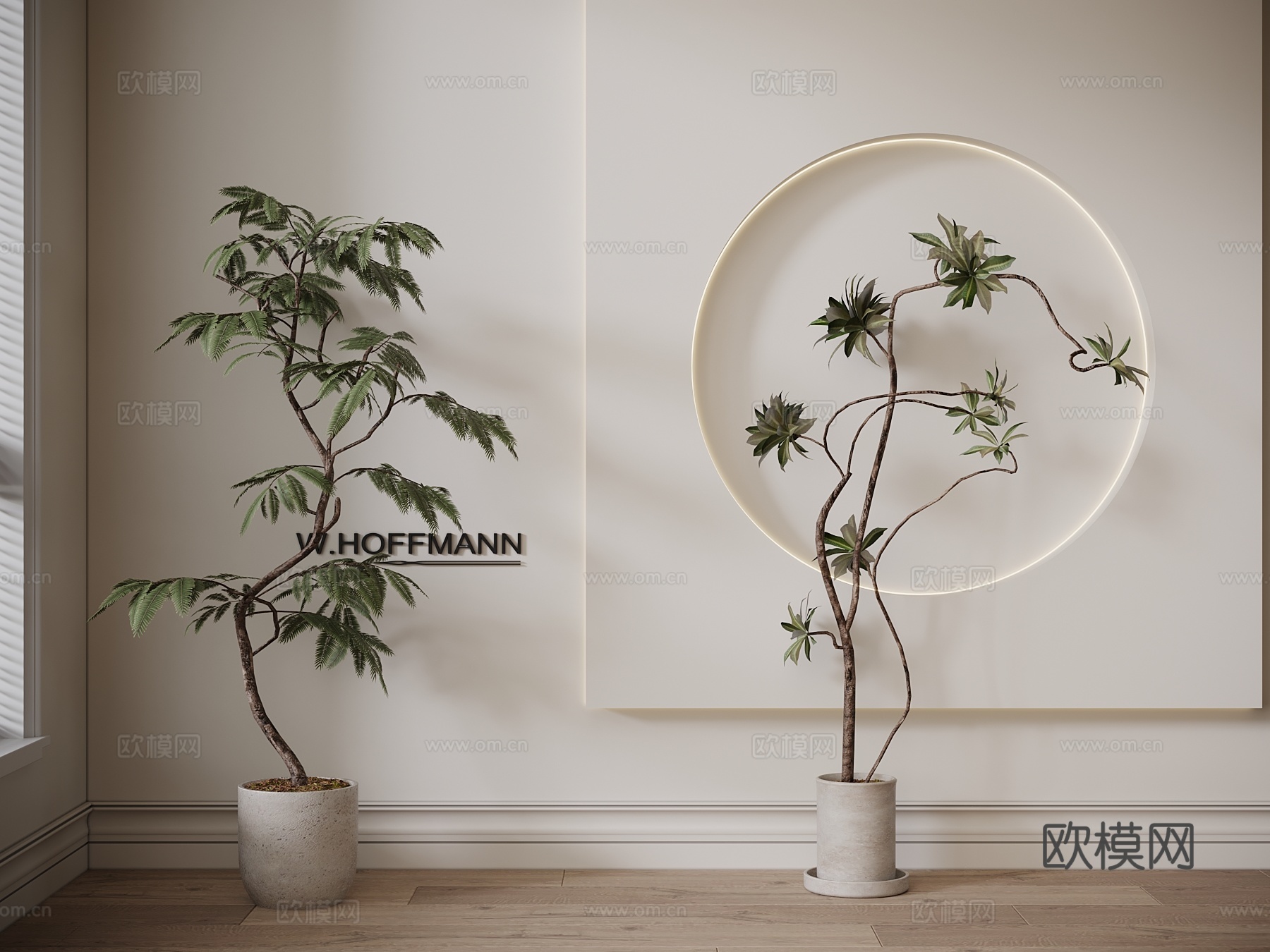 现代绿植盆栽 中古风绿植盆栽3d模型