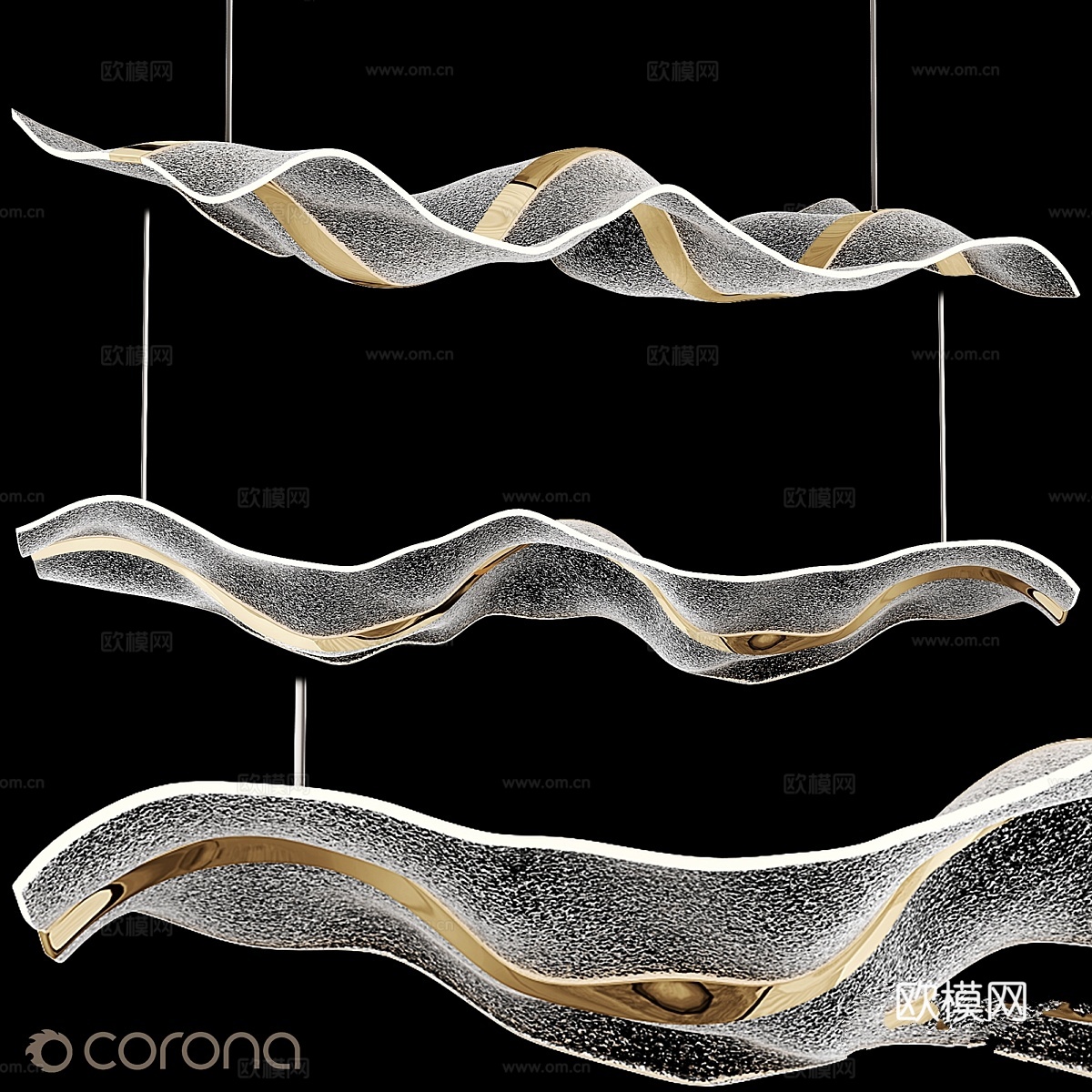 玛丽安吊灯，LARSERIC 吊灯3d模型