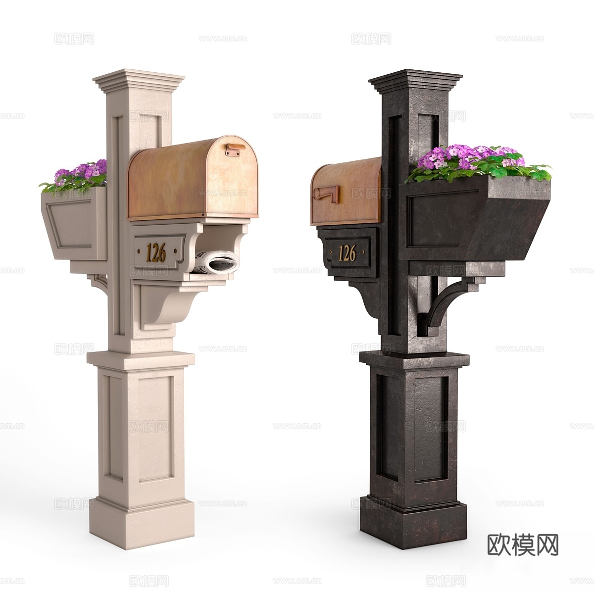 信箱，套装-13d模型