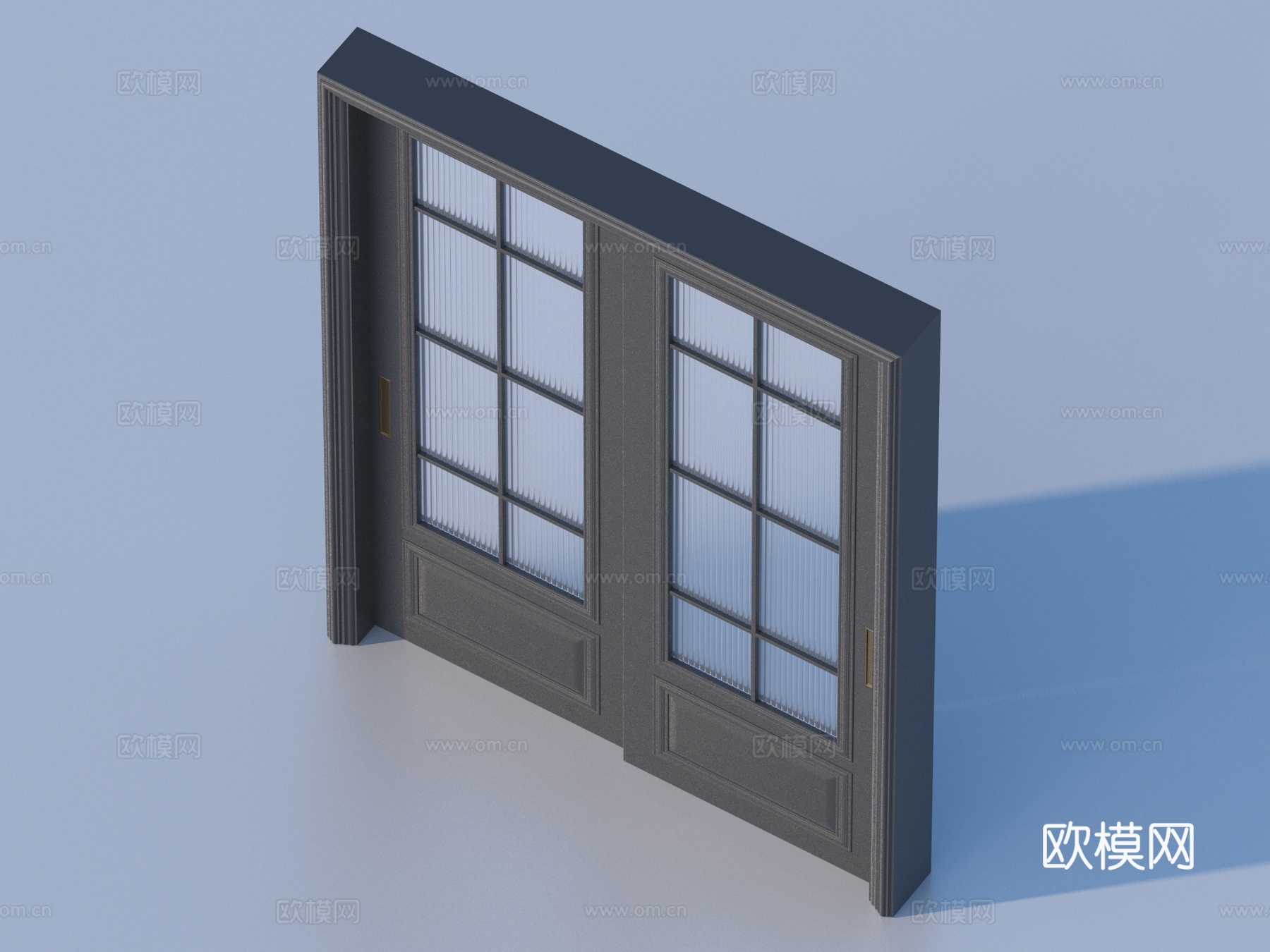 门 玻璃门 房门 双开门3d模型