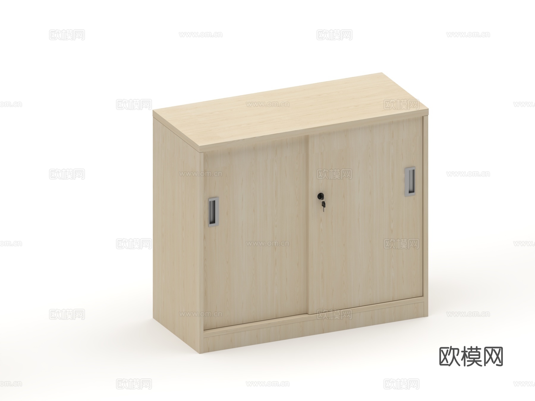 矮柜 板式矮柜 趟门柜 掩门柜 木框玻璃门 铝框玻璃门柜su模型下载（渲染图5）