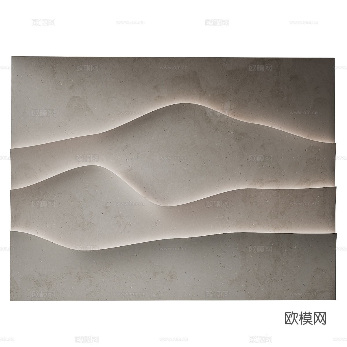 抽象构图浮雕墙高原83d模型