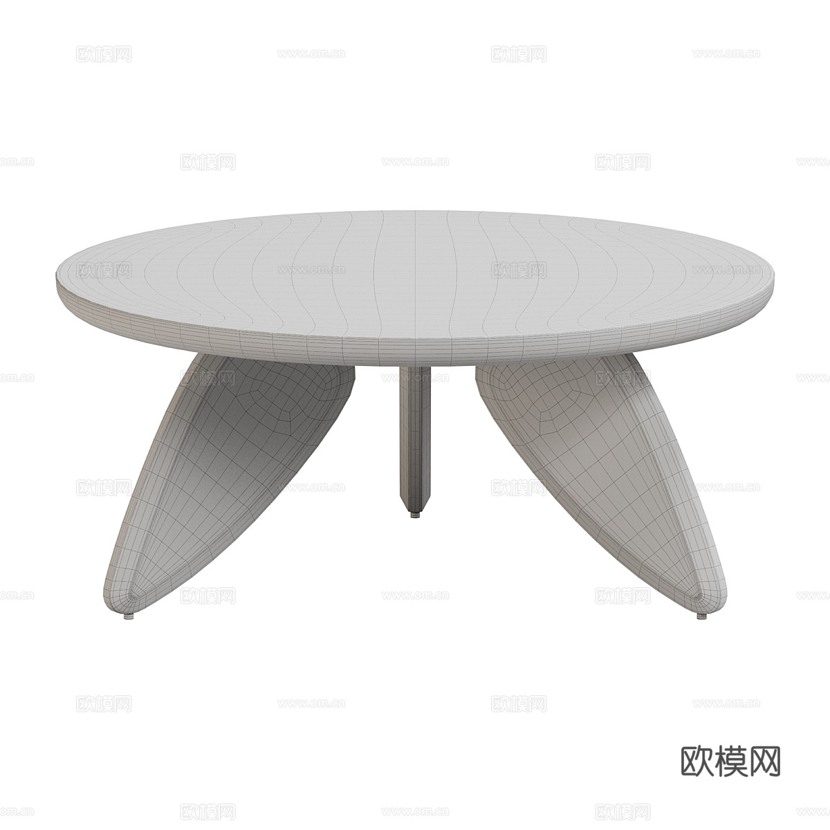 现代意式极简亚克力圆茶几3d模型