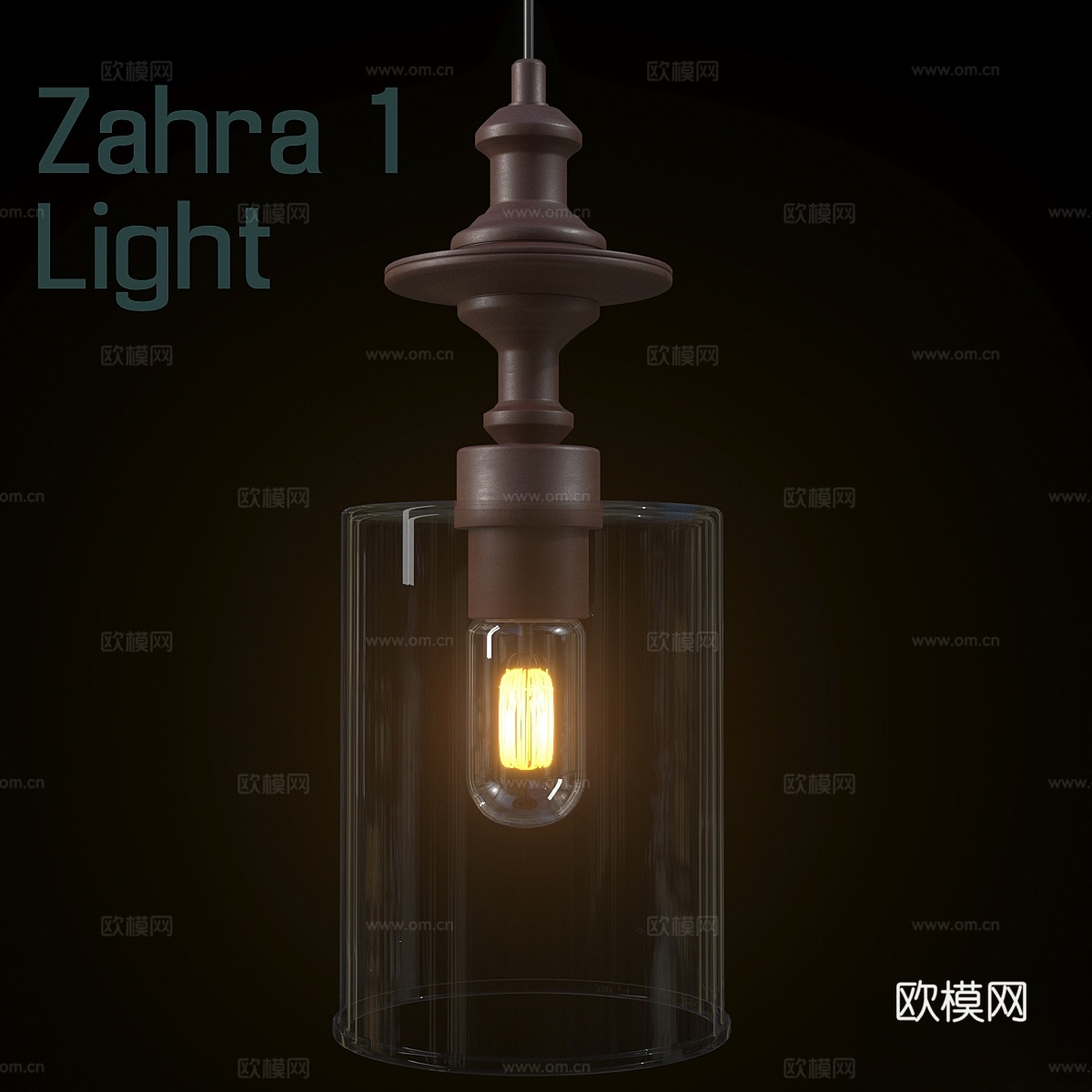 扎赫拉1灯吊灯3d模型