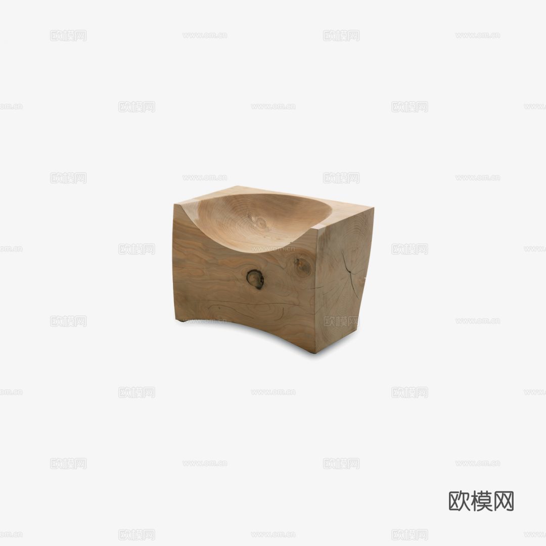 RIVA1920 木凳3d模型下载（渲染图2）