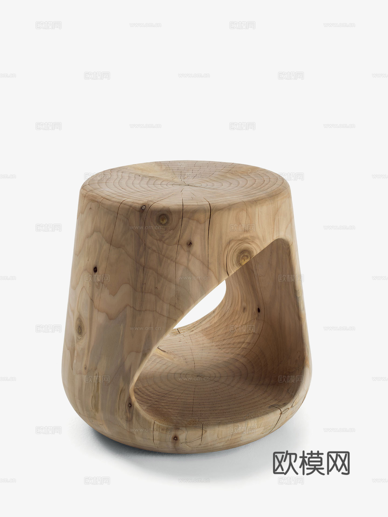 RIVA1920 原木凳 边几3d模型下载（渲染图2）