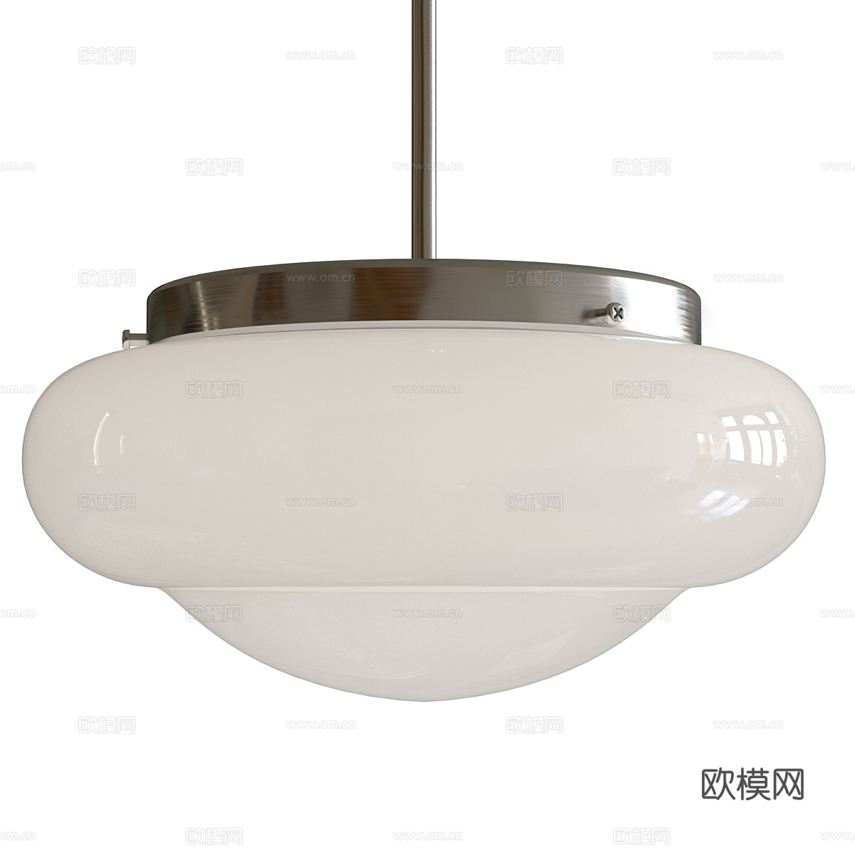 Factory232 吊灯配乳白色复古灯罩3d模型
