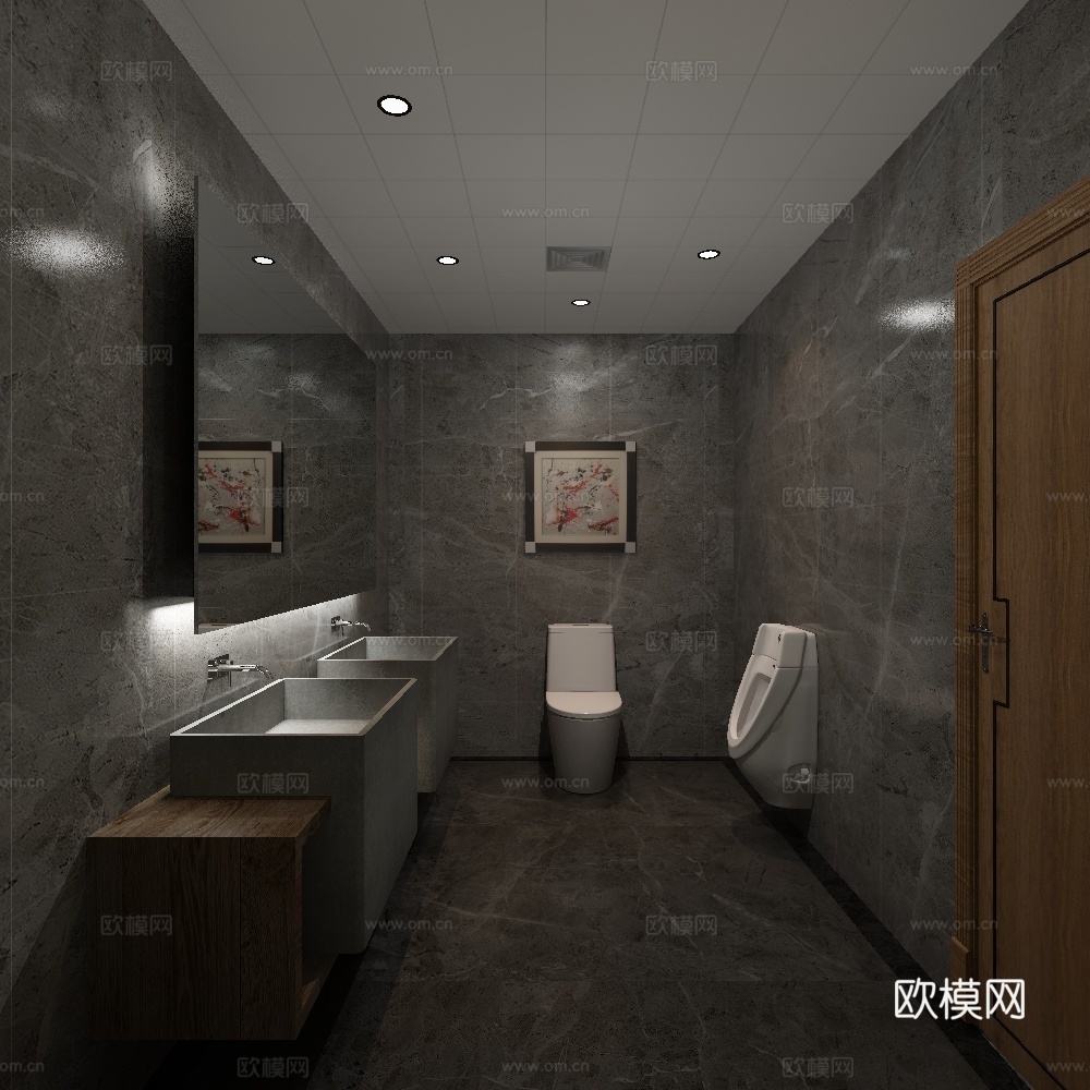 禅意混搭卫生间3d模型
