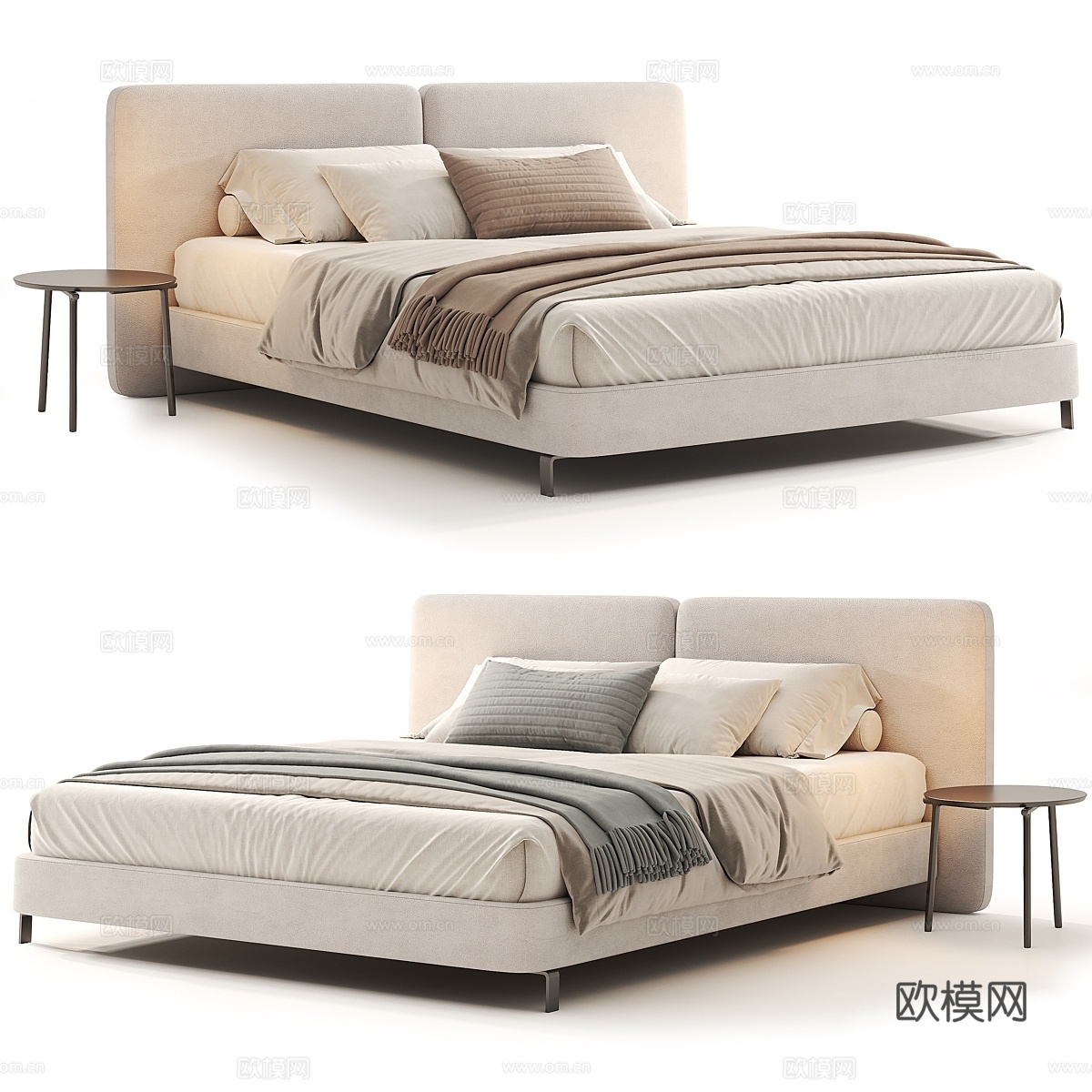 Tatlin 床由 Minotti 设计3d模型