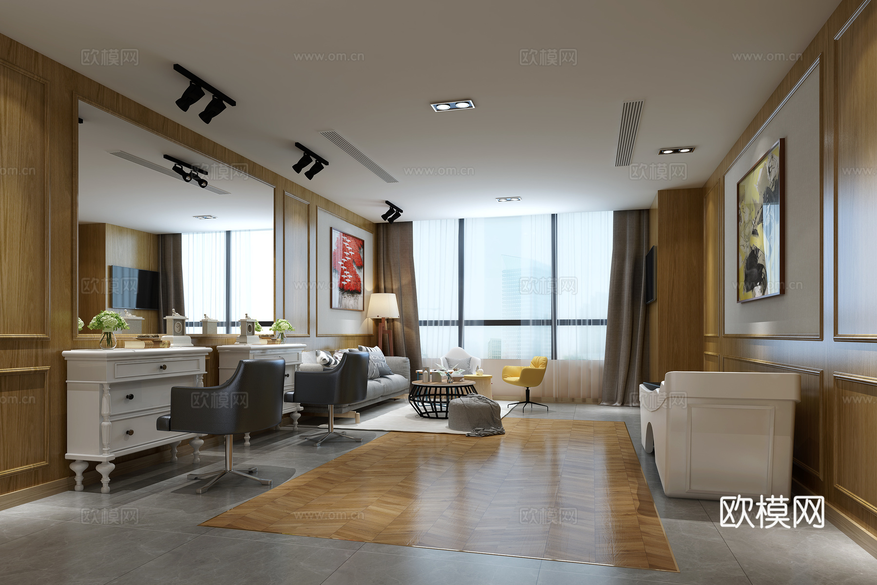 现代 VIP理发室3d模型