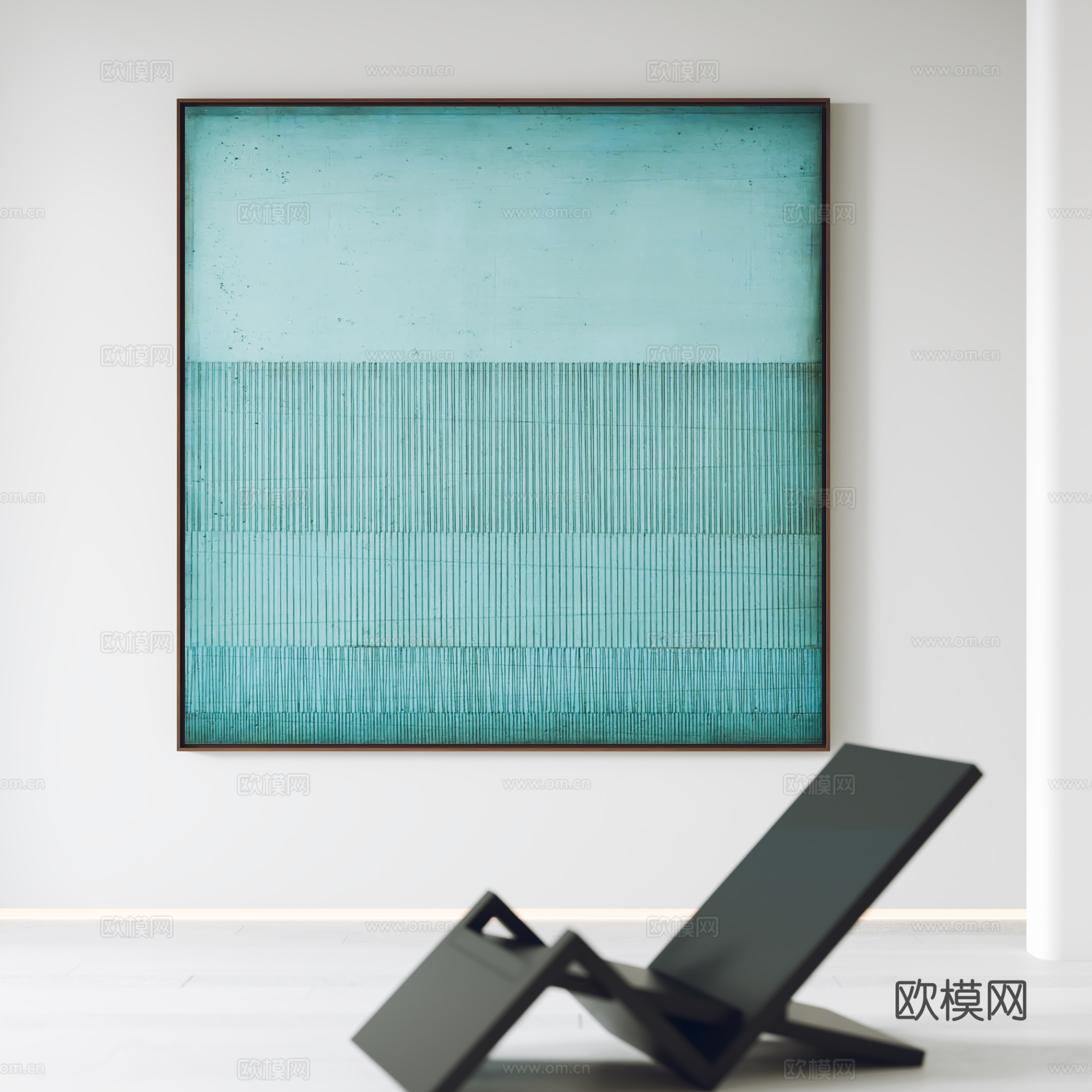 现代挂画 装饰画 休闲椅3d模型
