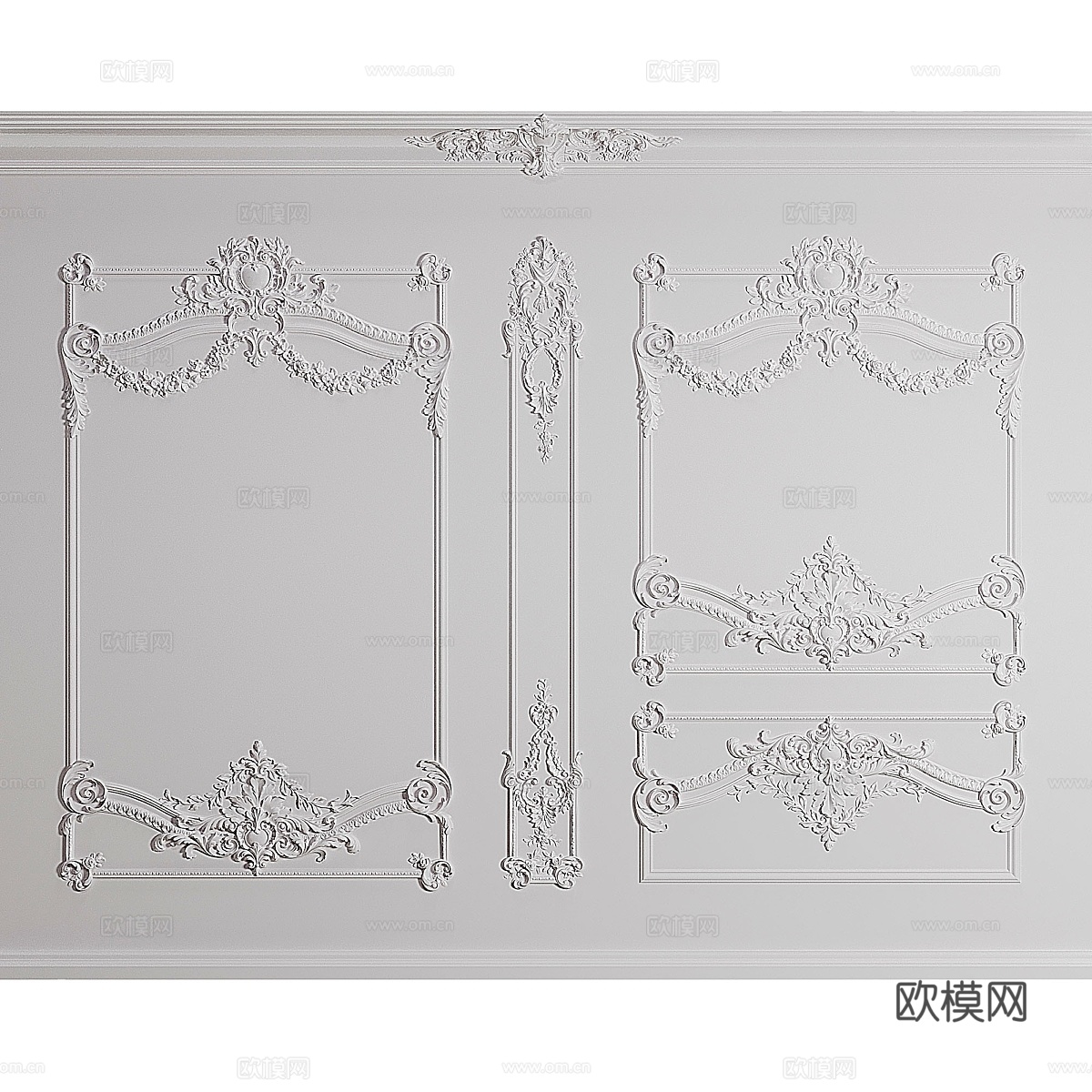 墙面装饰条经典43d模型