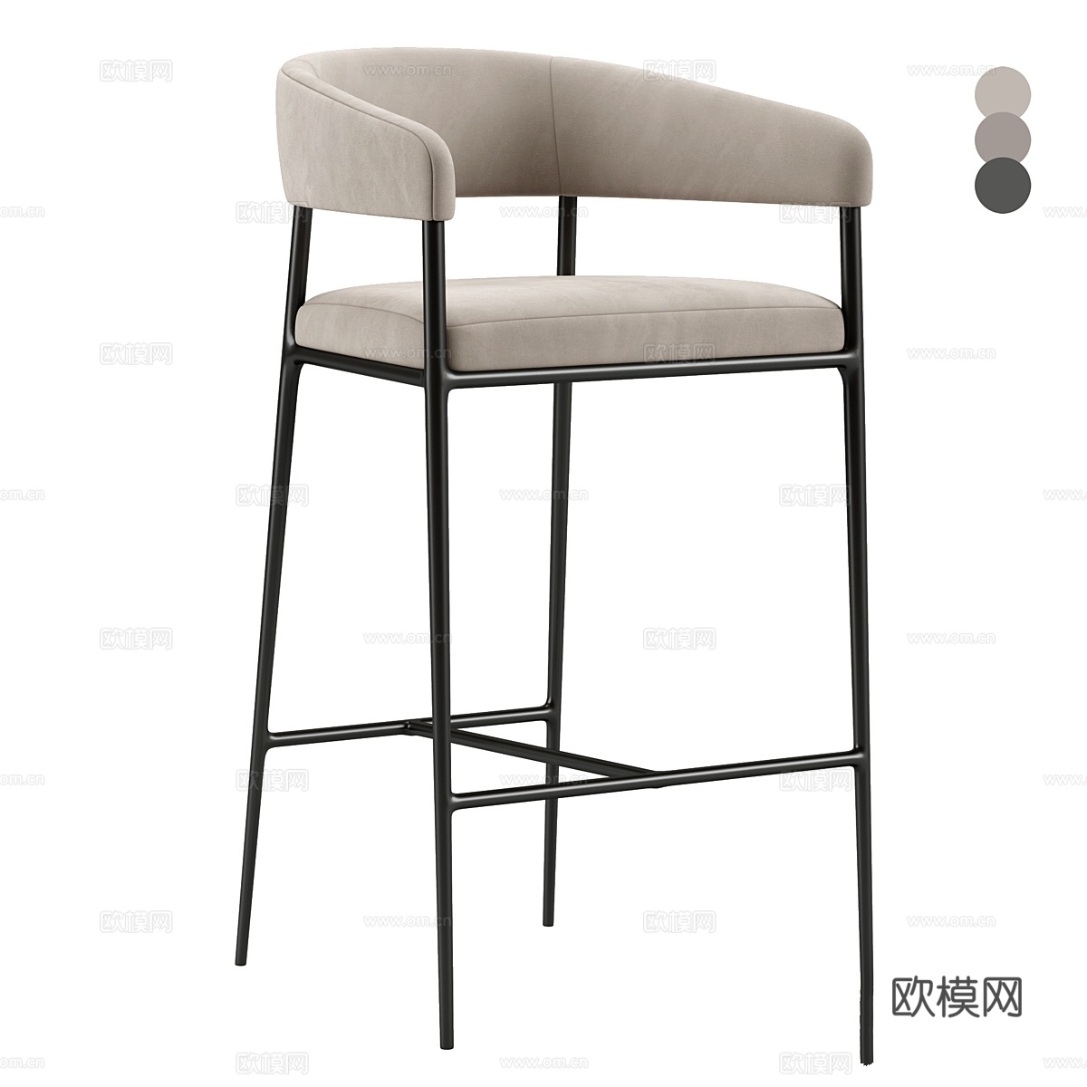 Kronig 吧台凳3d模型