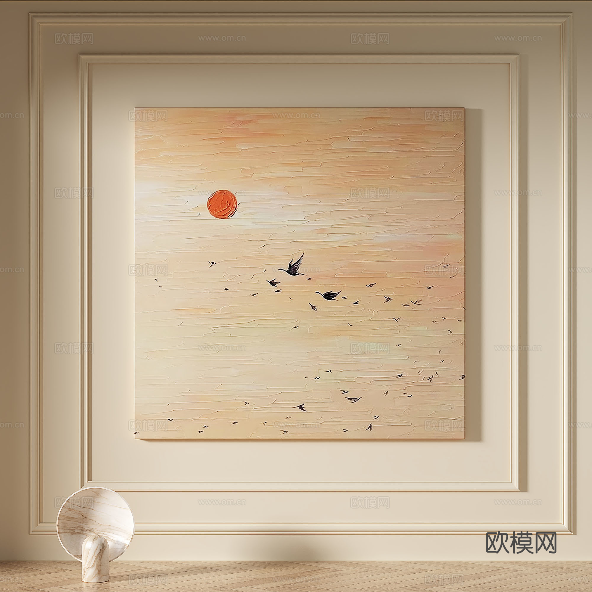 现代,奶油风,简约,肌理,抽象,轻奢,侘寂,立体,装饰画3d模型