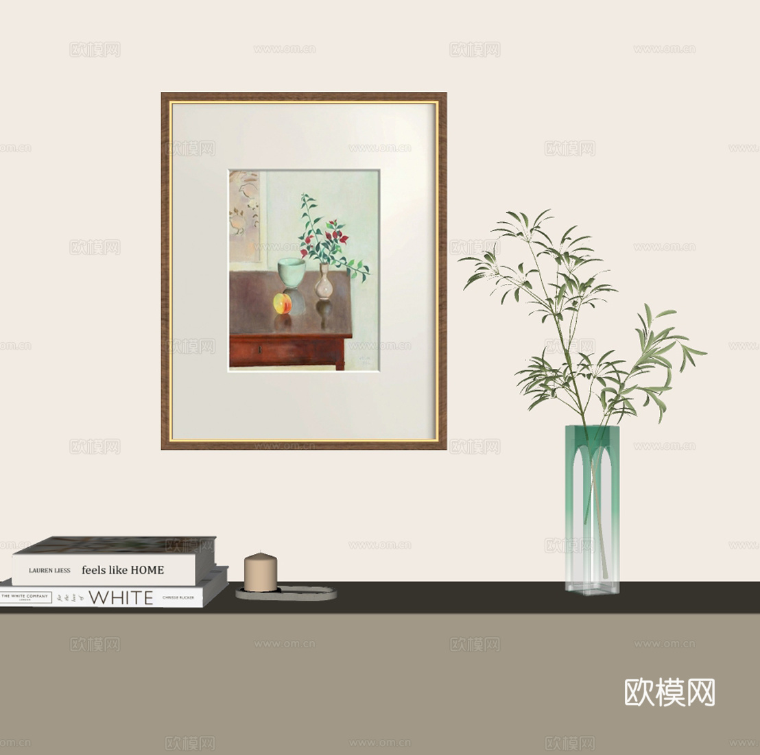 法式复古挂画su模型