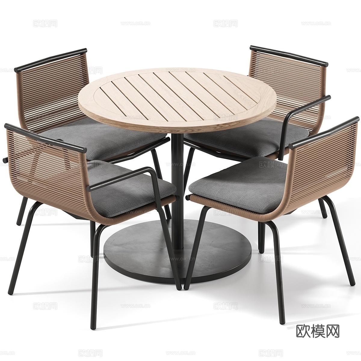 RODA户外餐桌椅套装3d模型