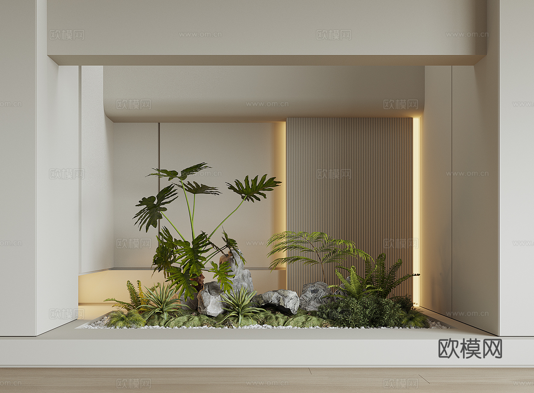 现代植物景观su模型