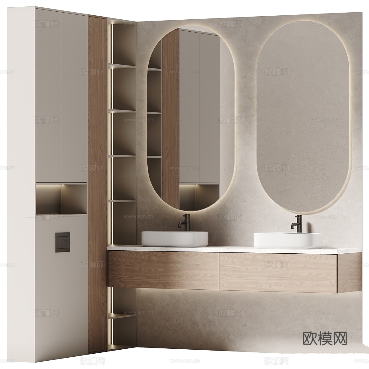 浴室家具套装 043d模型