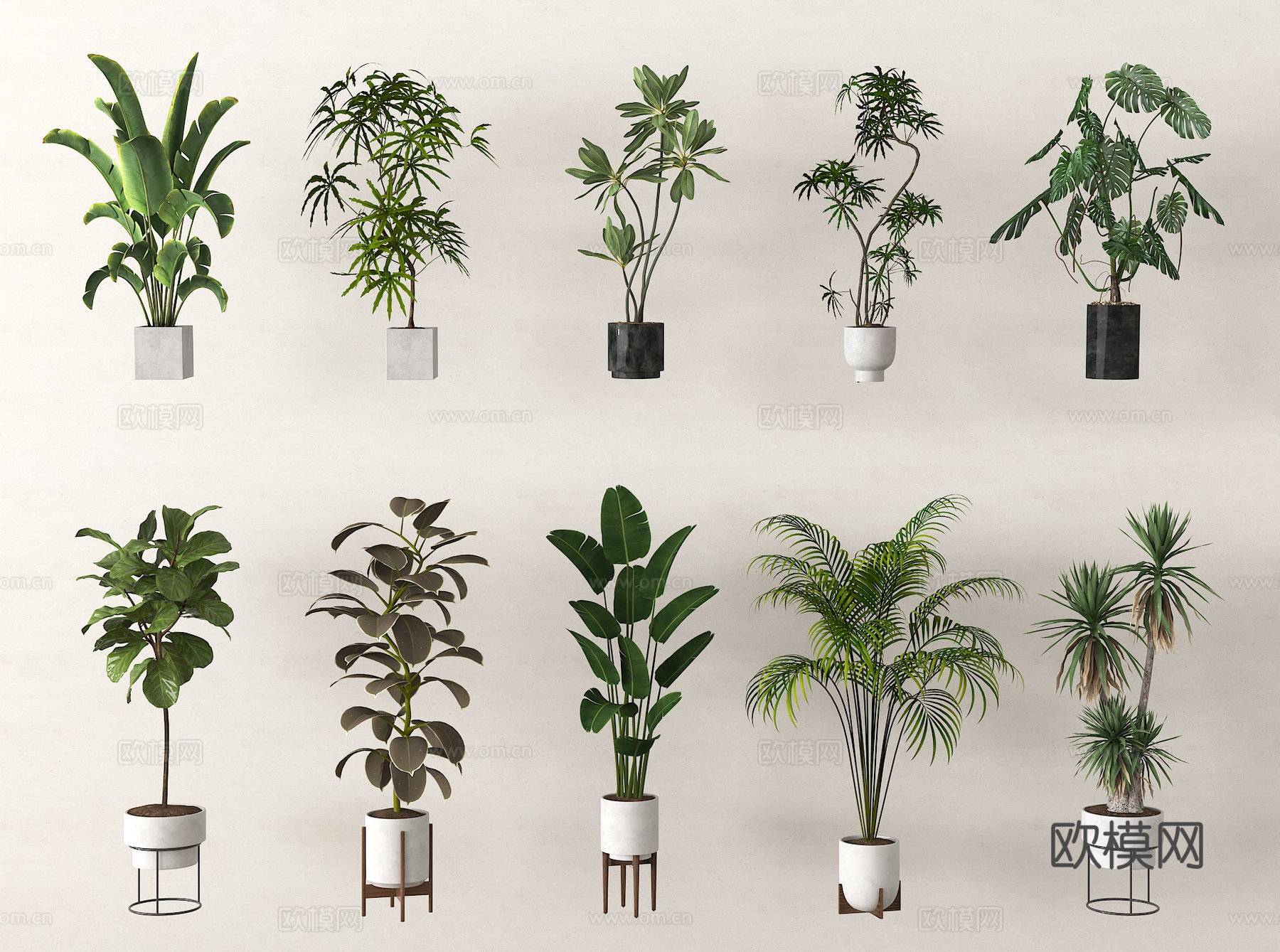 盆栽 盆景 绿植 植物su模型