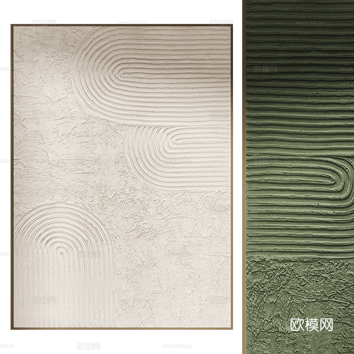 新中式装饰挂画3d模型