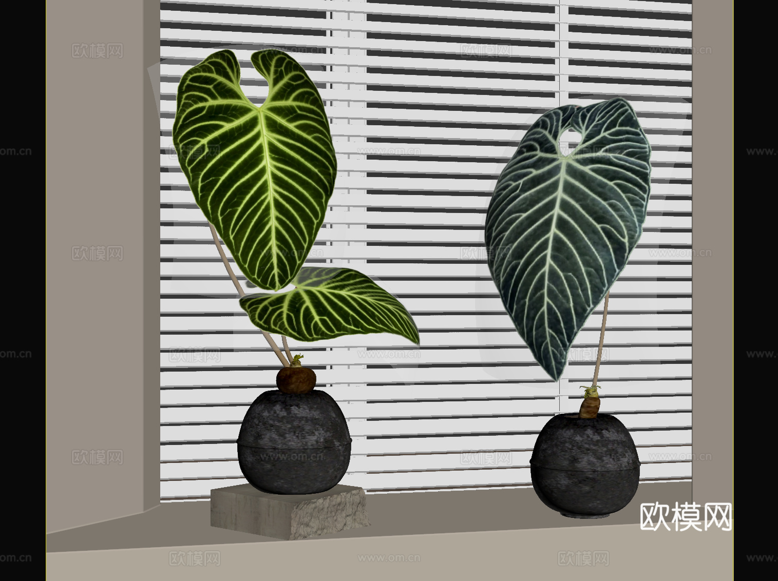 盆栽 绿植盆栽 花艺su模型