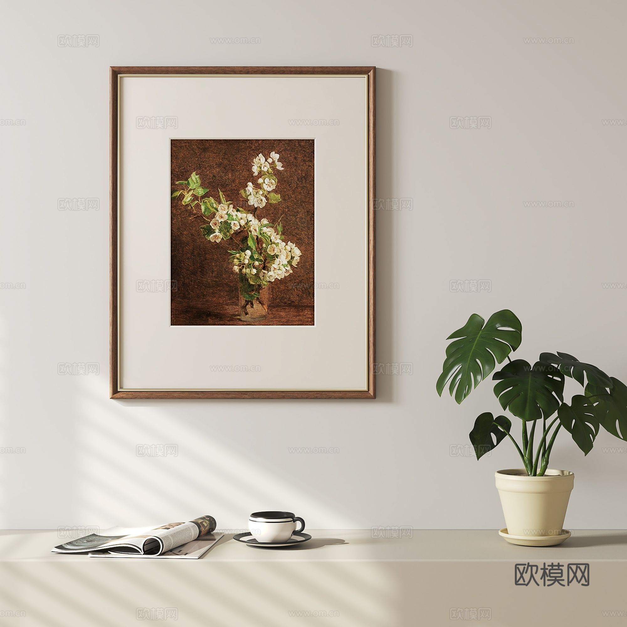 法式复古挂画su模型
