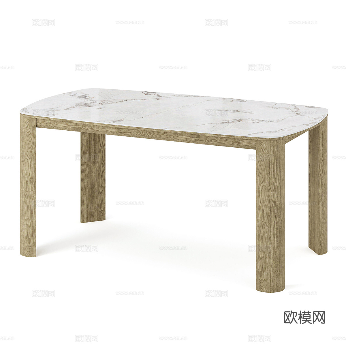 现代简约餐桌 餐桌  餐厅桌子 大理石餐桌3d模型