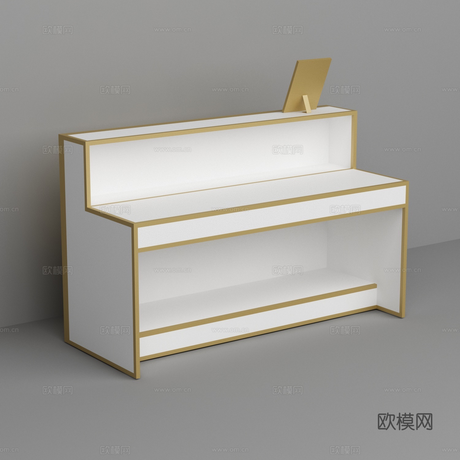 鞋店网红直播包包店高档简约收银台3d模型
