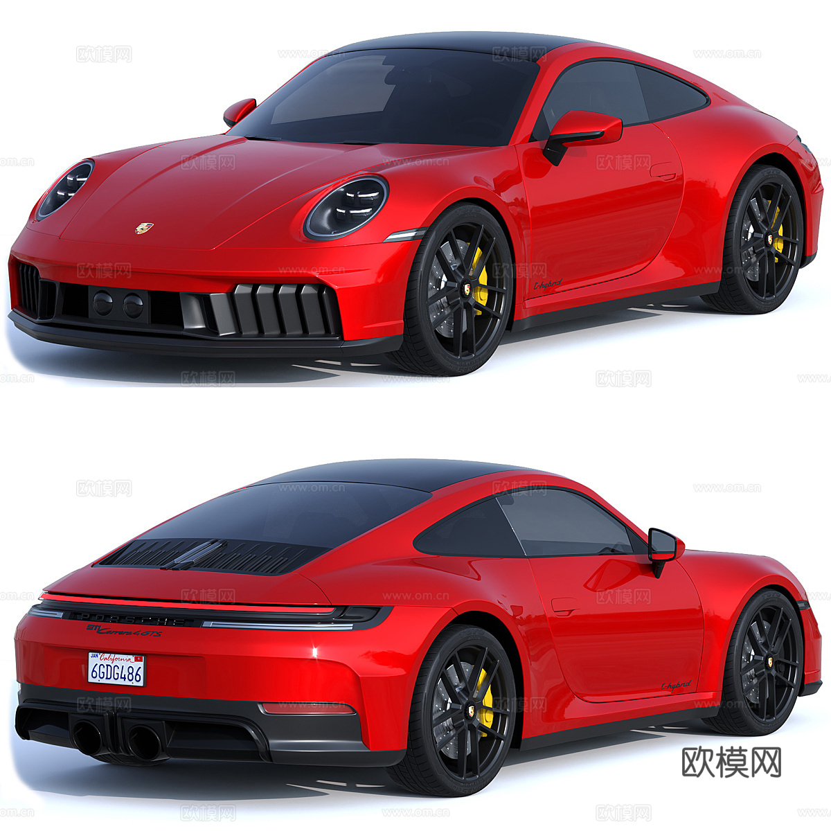 保时捷 911 Carrera 4 GTS 2025 跑车3d模型