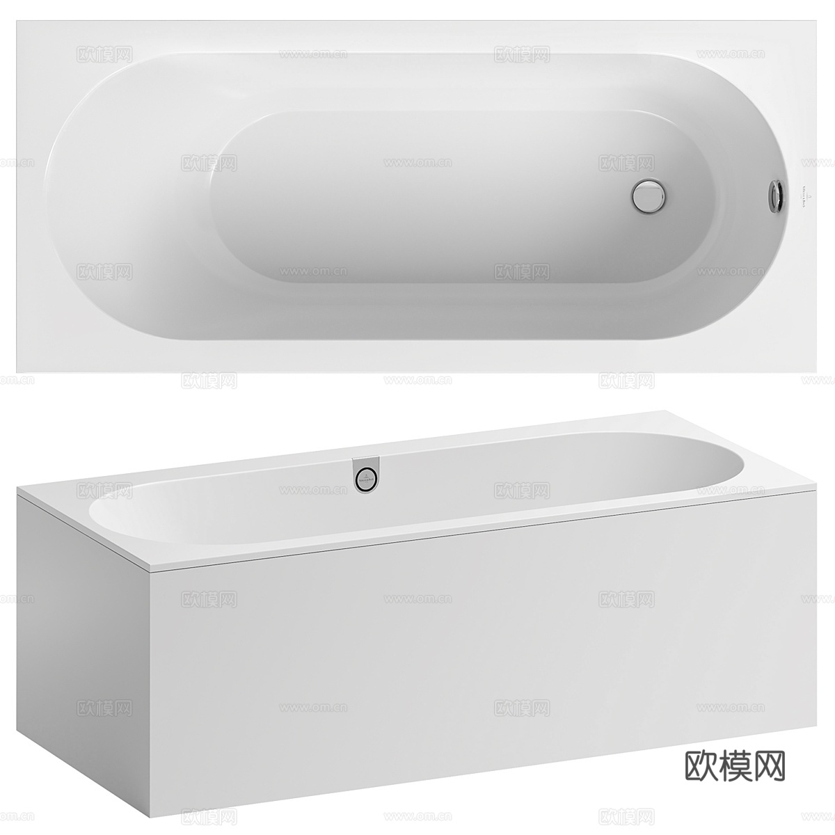 Villeroy &amp; Boch Oberon 浴缸3d模型