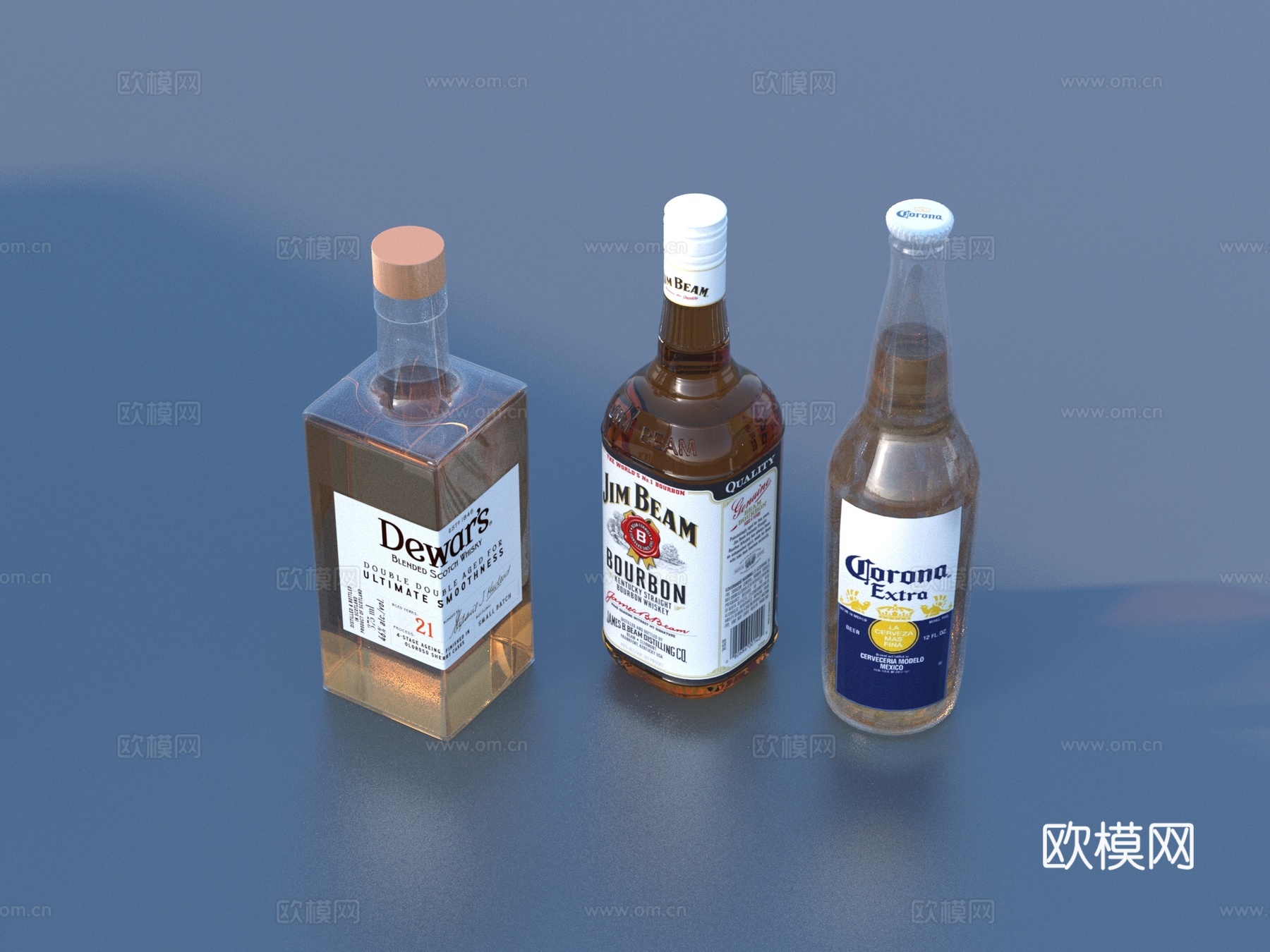 酒瓶 啤酒 白酒 名酒 酒水su模型