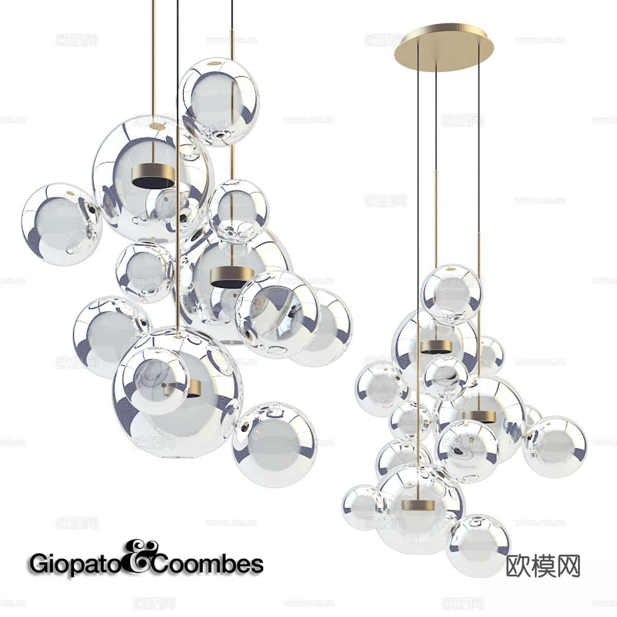 Giopato &amp; Coombes 吊灯 BTC14C-PE3d模型