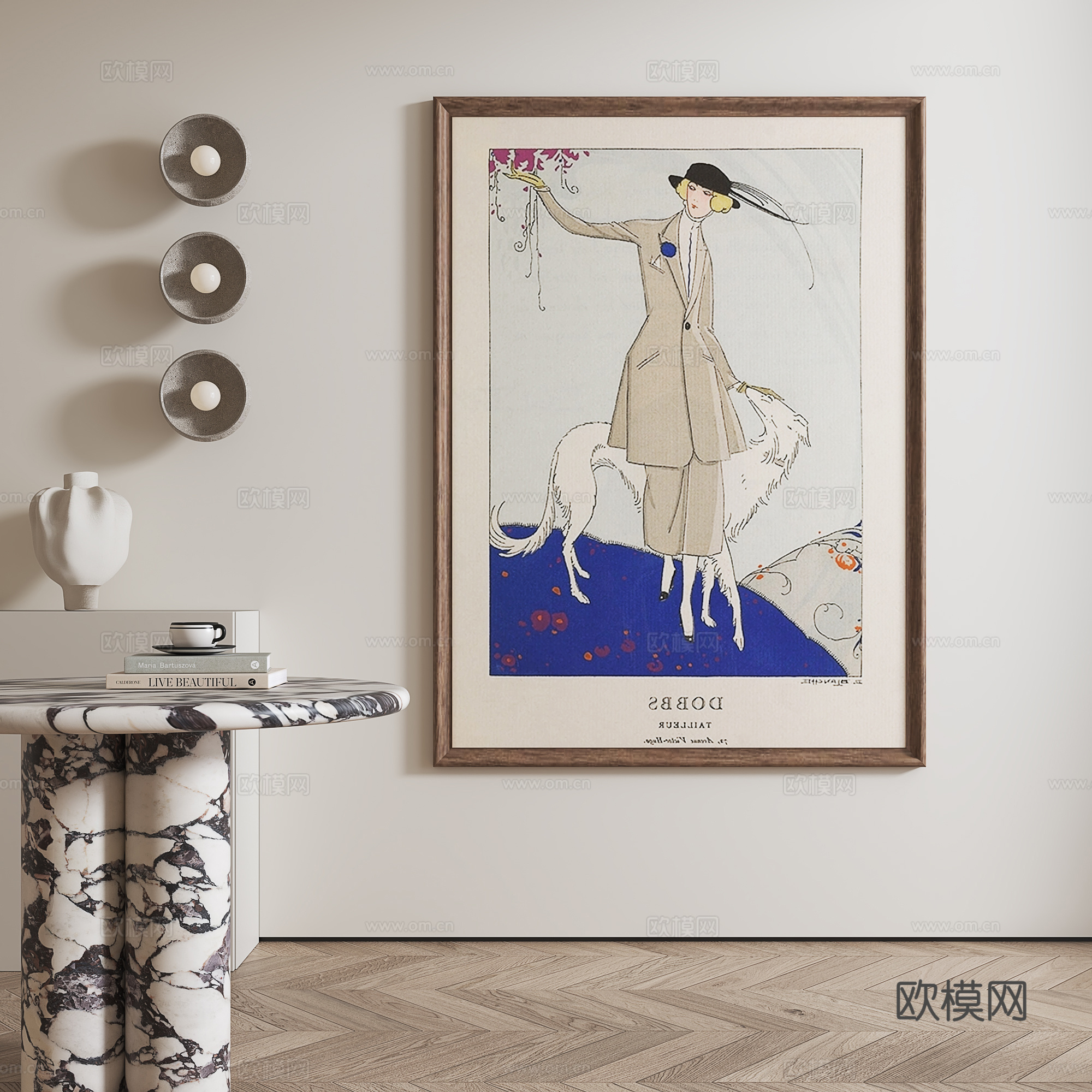 法式复古挂画su模型