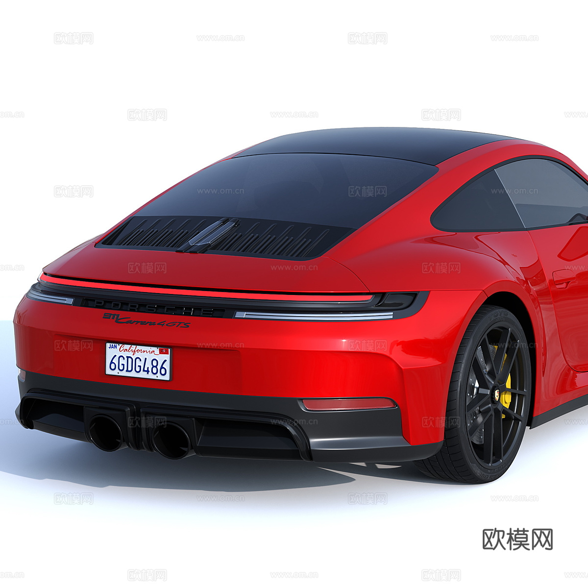 保时捷 911 Carrera 4 GTS 2025 跑车3d模型