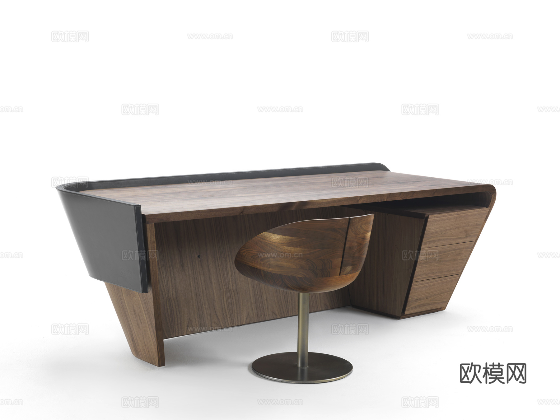 RIVA1920 办公桌椅3d模型下载（渲染图2）