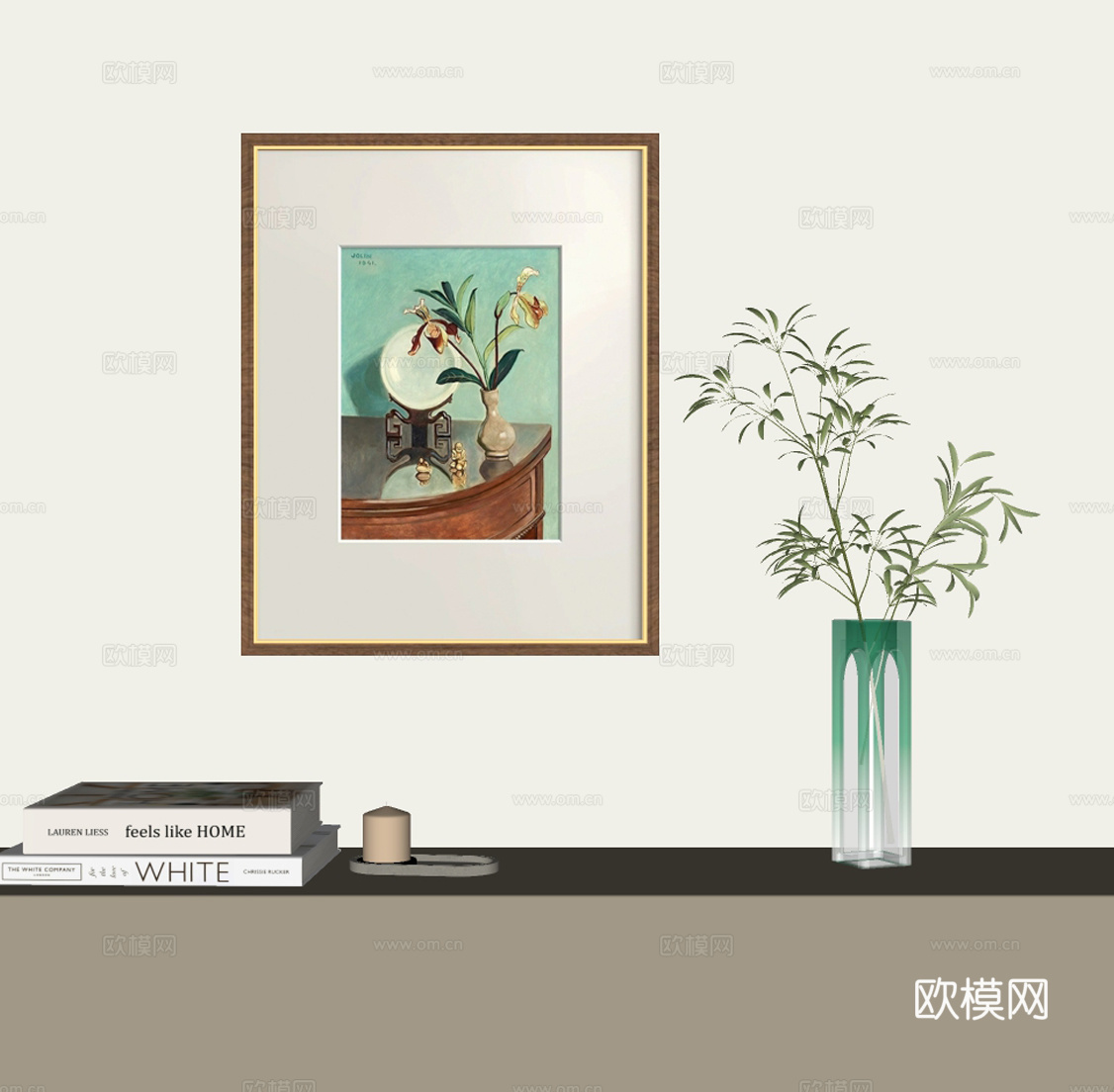 法式复古挂画su模型